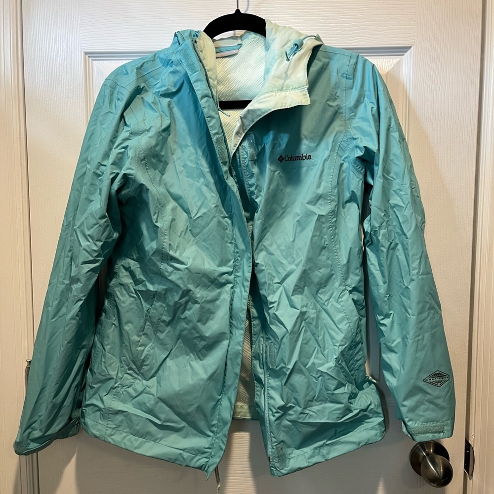 Small blue Columbia rain jacket